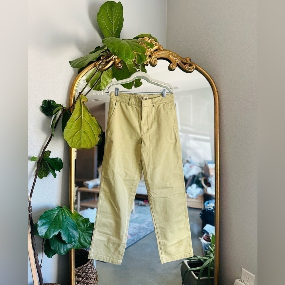 Madewell Midrise light green khaki pants size 27